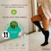 LEVSOX Wide Calf Bamboo Compression Socks for Women&Men Plus Size 15-20mmHg Knee High Support Sock for Circulation, 3 Pair-black, XX-Large view 3