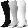 Nurse Socks, Women's Novelty Socks, Meds Crew Socks, Gift for a Nurses, 3 pairs-black/white/grey, XXL view 1