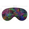 Lightweight and Comfortable Eye Mask D Eye Cover for Boys Girls, Silk Sleep Mask Sleeping Eye Mask Eye Cover with Adjustable Strap (Psychedelic Trippy Wall Painting) view 2