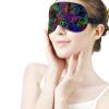 Lightweight and Comfortable Eye Mask D Eye Cover for Boys Girls, Silk Sleep Mask Sleeping Eye Mask Eye Cover with Adjustable Strap (Psychedelic Trippy Wall Painting) view 3