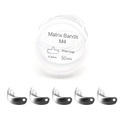 Dental Sectional Matrix System, Autoclavable Sectional Contoured Matrix Bands, Nickel Titanium Clamp Ring Resin Holder Clip Ring (50pcs 4.5mm)