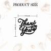 INNORU Thank You Cupcake Toppers, Wedding Bridal Shower Cake Toppers, Engagement, Baby Shower, Thanksgiving Day Party Decorations Supplies, Pack of 24 Black Glitter view 3