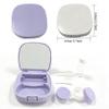 Howinn Contact Lens Case Travel Set Cute Contact Case with Mirror Tweezers Remover Tool Bottle for Daily Use 2 Pieces view 4