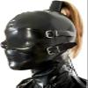 Latex Rubber Full Hood Unisex Mask with Hair Tube Eyes&Mouth Mask with Rear Zipper Handmade,Have Wig,X-Large view 1