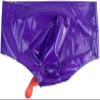 Latex Shorts Briefs Rubber Men Underwear Purple Shorts Tight with Two Condom for Bodysuit Fetish Party Clubwear,Large view 4