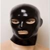 100% Latex Mask Rubber Head Unisex Hood Unique Wear Club Party Sex Cosplay,Black,Large view 1