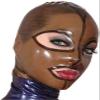100% Latex Head Cover Hood Masks Manual Wear Party Club Sex,Large view 1