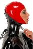 Latex Heavy Rubber Boned Corset Collar Black 1.0mm Latex Mask Hood Neck Latex Accessories for Cosplay Catsuit Party,Medium view 3
