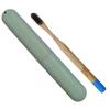 1 Adult Bamboo Toothbrush & 1 Wheat Straw Case (Green Case) view 1