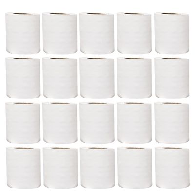 Toilet Tissue 2ply 34GSM (17+17) Pack of 45 Rolls White Napkins Soft Strong Absorbent Fragrance Free Hygiene Toilet Paper 220 Sheet Toilet Roll 22 Meter x 10 CM (LxW) Approx. (9900 Sheets)