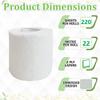 Toilet Tissue 2ply 34GSM (17+17) Pack of 45 Rolls White Napkins Soft Strong Absorbent Fragrance Free Hygiene Toilet Paper 220 Sheet Toilet Roll 22 Meter x 10 CM (LxW) Approx. (9900 Sheets) view 2