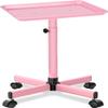 Salon Tray on Wheels-Height Adjustable Color Tray-Salon Service Tray-Pink Salon Rolling Tray view 1