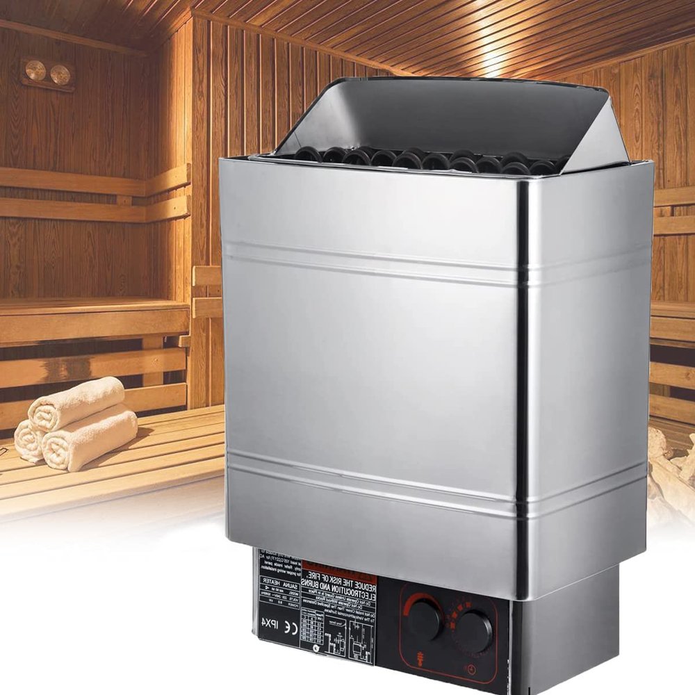 UIGJIOG Sauna Heater Electric Sauna Stove Stainless Steel Dry Steam Bath Sauna Internal Control 200V-240V for Home Hotel Sauna Room Spa Bedroom Office,9KW