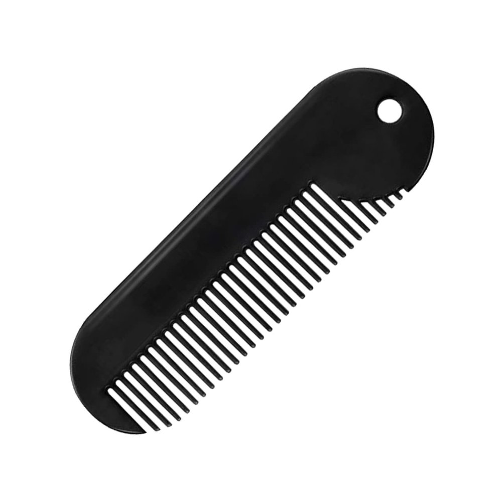 FOMIYES Zinc Alloy Beard Comb Portable Mini Hair Styling Tool for Men Sturdy Accessory for Grooming and Shaping Facial Hair (black)