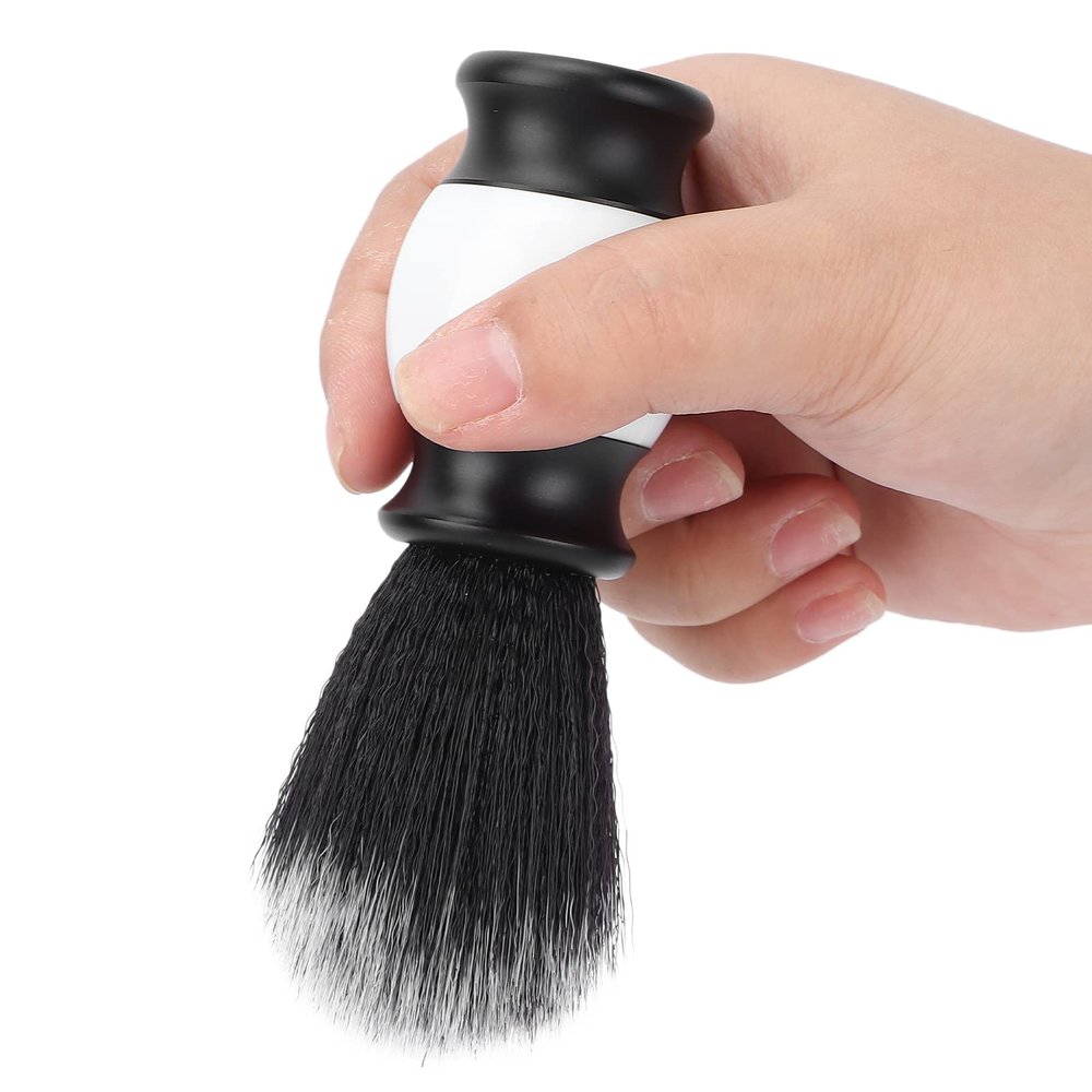 Beard Brush for Men, Neck Dust Brush for Broken Hair Dirty Removal, Ergonomic Mustache Styling Brush with Soft Bristles and Handle, Fast Lather Salon Cleansing Foam Brush with Fine Workmanship