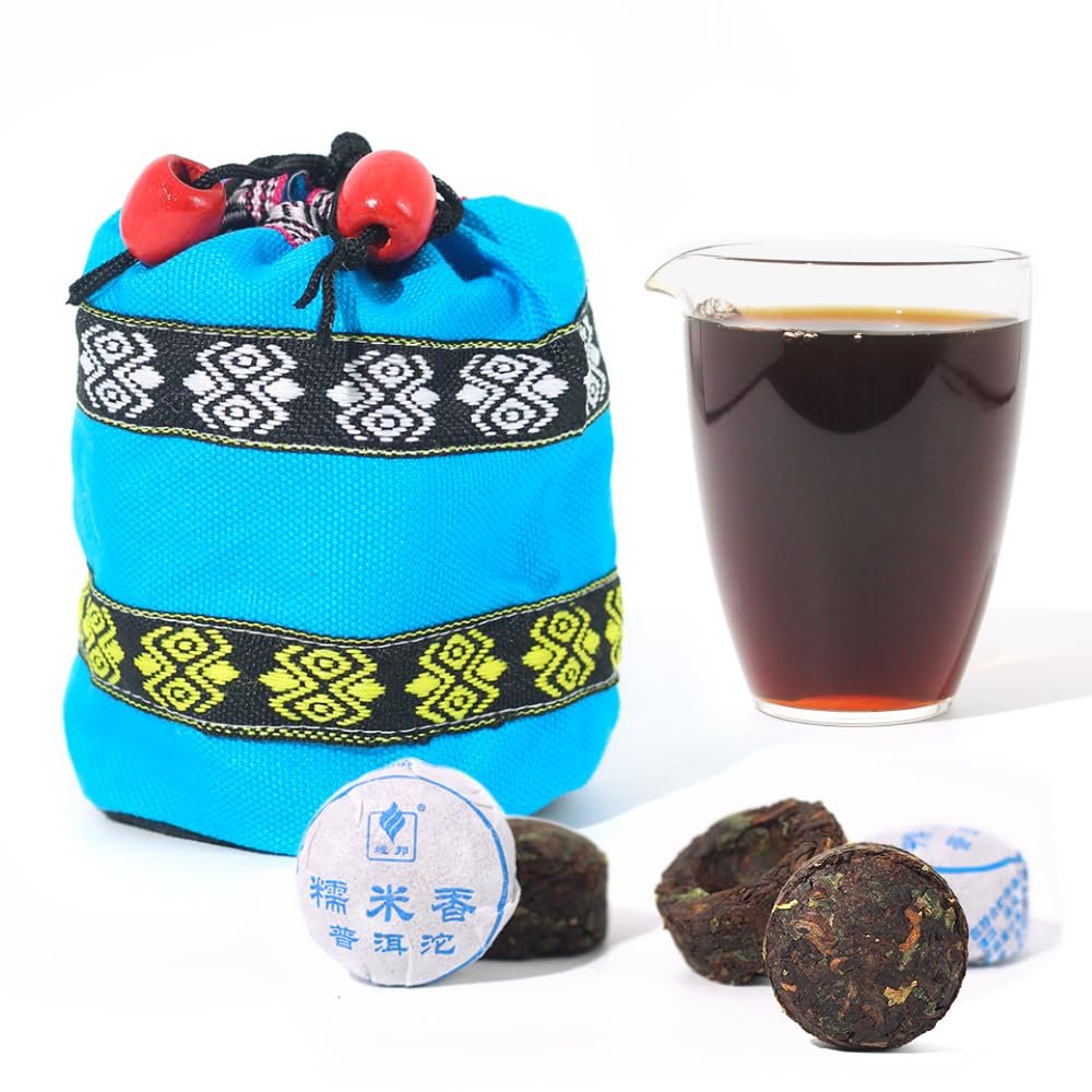 LWXLJMJZC-40pcs Cooked Stick Rice Puerh Tea - Ripe(Shu) Mini Tuo Cha Yunnan Glutinous Rice Balls Pu erh