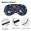 Bright Marine World Sleeping Eye Mask Eye Shade with Adjustable Strap Blindfold for Airplane Travel view 3