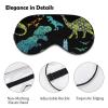 Grunge Dino Dinosaur Sleeping Eye Mask Eye Shade with Adjustable Strap Blindfold for Airplane Travel view 3