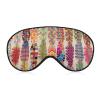 Colored Feather Pattern Sleeping Eye Mask Eye Shade with Adjustable Strap Blindfold for Airplane Travel view 1