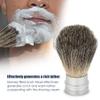 ANKROYU Shaving Brush with Aluminum Handle, Portable Shaving Tool, Beard Brush Mustache Hair Bristles for Men for Beard Cleaning view 2