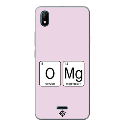 Movilshop Case for [ Wiko Y61 ] Cool Phrases [ Oxygen + Magnesium  GMO] Transparent Flexible Silicone Case Cover Gel for Smartphone.