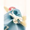 SALANSEX Latex Hood with Braids and Bows, Blue Full Face Cover with Zipper for Master, Queen, Sex, BDSM, Party, Cosplay, Holiday view 4