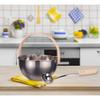Gralara Sauna Stainless Steel Bucket And Ladle Set Wood Handle for Bathroom Durable view 4