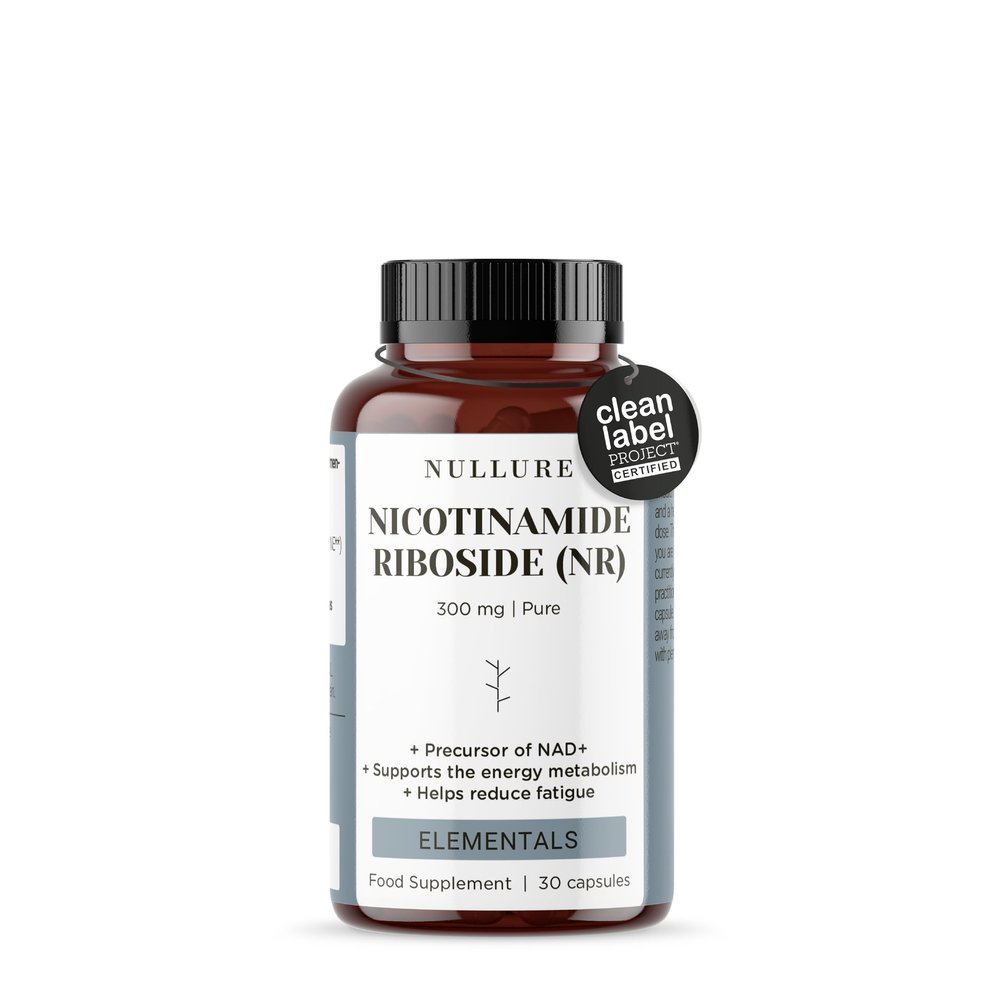 Nullure NAD Nicotinamide Riboside 300mg - 30 Capsules | Free of Magnesium Streate | Clean Label Certificate | Third Party Tested | NAD Supplements | Pure NR Supplement >99% | Made in Spain