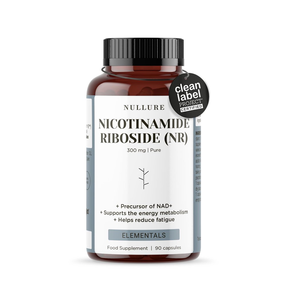 Nullure NAD Nicotinamide Riboside 300mg - 90 capsules | NAD+ Boost | Clean Label Certificate | Third Party Tested | Vegan | No Additives | NAD Supplements | Pure NR Supplement >99% | Made in Barcelona