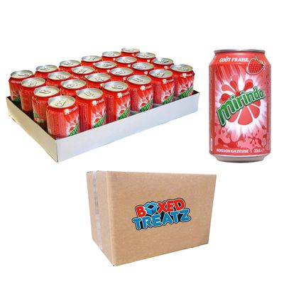 Mirinda Strawberry Soft Drink - Sparkling 330ml Cans, 24 Pack