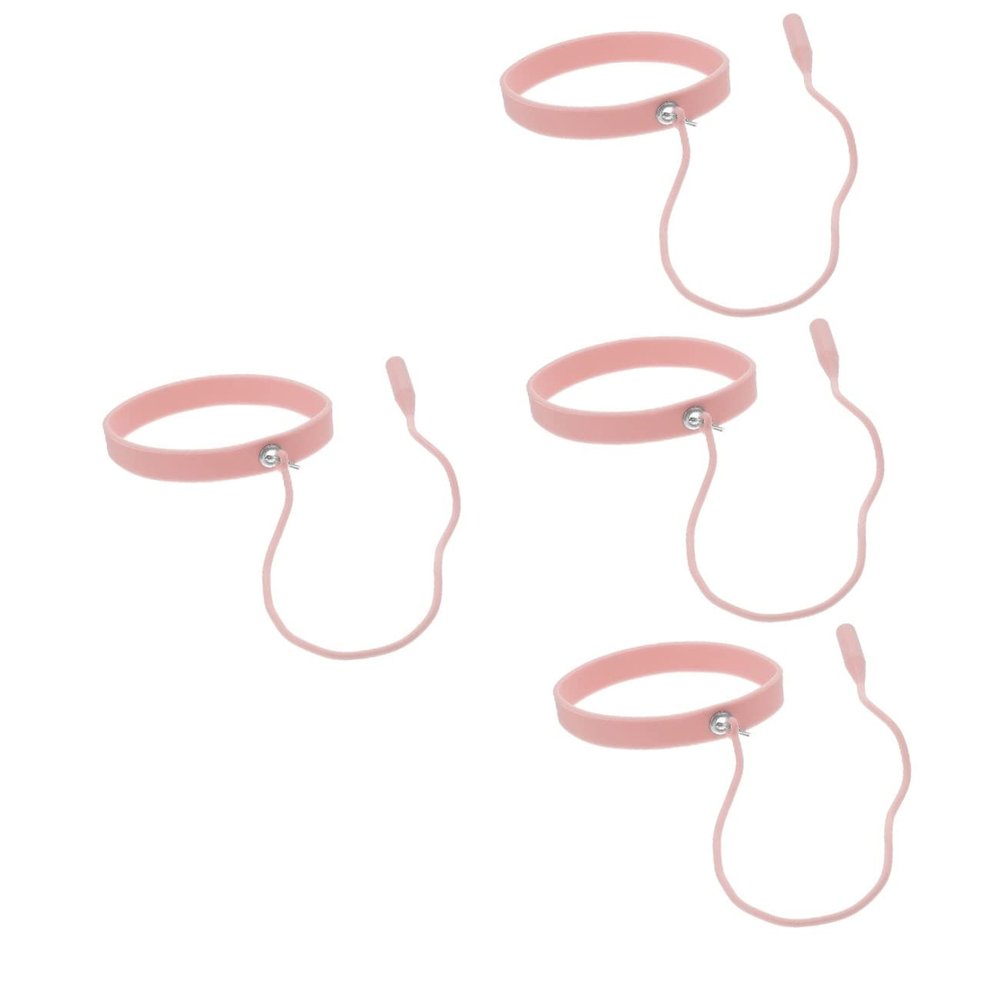 4pcs Silicone Bracelet Lash Holder Eyelash Extension Tool Lash Tweezer Holder Bracelet Silicone Tweezer Delighter Tweezer Ring Eyelashes Supplies Silica Gel