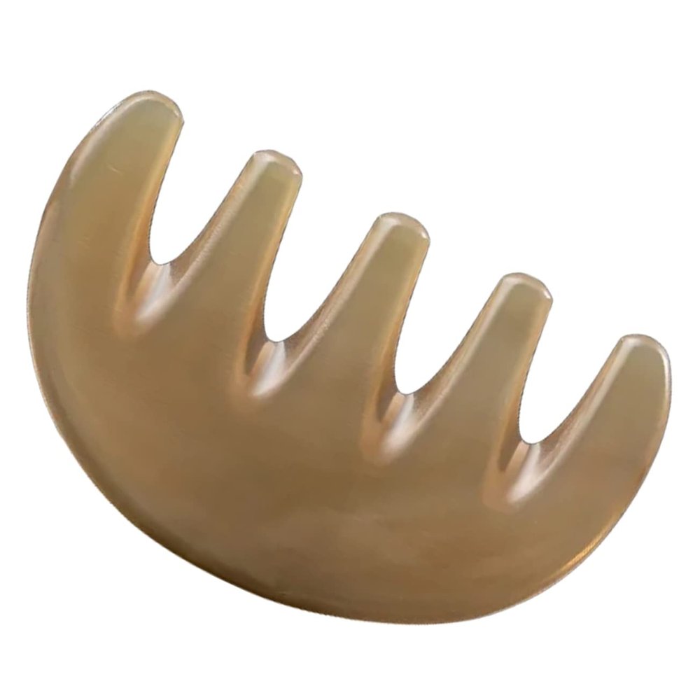 minkissy Massage Comb for Head Care Horn Comb for Scalp Massage Durable Head Meridians Tool Smooth Surface for Long Hair Easy to Use