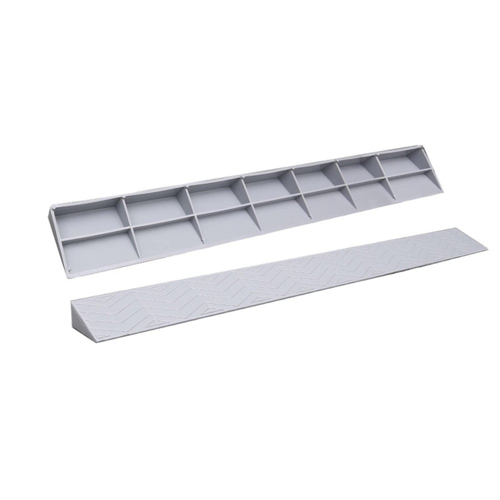 100Cm Plastic Edge Ramps Non-slip Threshold Ramps Availability Entrance Ramp Triangular Ramps For Sweeping Robot Bike Trolley (Color : Gray, Size : 100 * 10 * 3cm)