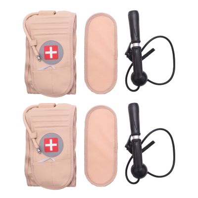 GROCKSTR 2X Lumbar Spinal-Air Back Belt Air Traction Waist Belt Lower Lumbar Support Fit for 29 Inches -49 Inches