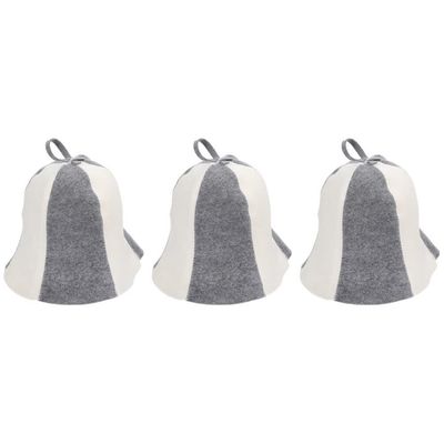 GALPADA 3pcs Unisex Felt Sauna Hats Comfortable Bathing Sauna Caps for Hair Breathable and Lightweight for Spa and Activities Convenient Hanging Design