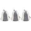 GALPADA 3pcs Unisex Felt Sauna Hats Comfortable Bathing Sauna Caps for Hair Breathable and Lightweight for Spa and Activities Convenient Hanging Design view 1