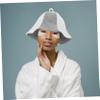 GALPADA 3pcs Unisex Felt Sauna Hats Comfortable Bathing Sauna Caps for Hair Breathable and Lightweight for Spa and Activities Convenient Hanging Design view 2