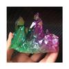 FYUTUR Natural crystal rough Crystal Amazing Stone Green Purple Aura Angel Quartz Crystal Titanium Bismuth Silicon Cluster Rainbows Natural Stones and Minerals view 2