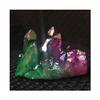 FYUTUR Natural crystal rough Crystal Amazing Stone Green Purple Aura Angel Quartz Crystal Titanium Bismuth Silicon Cluster Rainbows Natural Stones and Minerals view 4