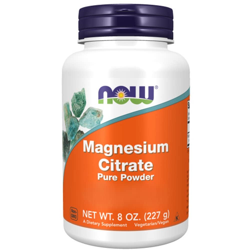 Now Foods, Magnesium Citrate Powder, 227g Vegan Powder, Gluten Free, Vegetarian, Soy Free, Non GMO
