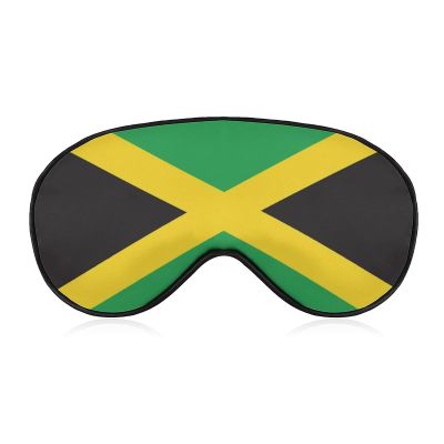 Jamaican Flag Sleep Eye Mask Soft Eye Covers Blocking Lights Blindfold with Adjustable Strap for Travel Nap