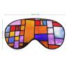 Retro Mondrian Sleeping Eye Mask Eye Shade with Adjustable Strap Blindfold for Airplane Travel view 2