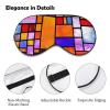 Retro Mondrian Sleeping Eye Mask Eye Shade with Adjustable Strap Blindfold for Airplane Travel view 3