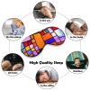 Retro Mondrian Sleeping Eye Mask Eye Shade with Adjustable Strap Blindfold for Airplane Travel view 4