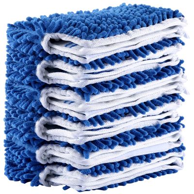 6 Pack Microfiber Flip Mop Refills,Compatible with O-Cedar Dual Action Mop,Replacement Mop Heads for Dry/Wet Use,Washable&Reusable