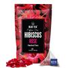 BLUE TEA - Hibiscus Rose Tea - 60 Biodegradable Tea Bags - Plant Based | SKIN GLOW ENHANCING TEA | Caffeine Free - Flower Based - Tangy Flavor - Vegan - Herbal Tea | Ziplock Pouch view 1