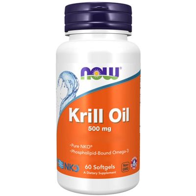 Now Foods Krill Oil, 1000mg, with EPA, DHA and Astaxanthin, high dose, 60 Softgels, Laboratory Tested, Soy Free, Gluten Free, Non-GMO