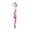 Denture Toothbrush Denture 2Pcs Double Bristle Head Denture Cleaning Brush Set, Denture Brush Denture Brushes Hard Bristles Denture Brush with Toothbrush Denture Portable Ergonomic Multi-Layered view 1