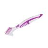 Denture Toothbrush Denture 2Pcs Double Bristle Head Denture Cleaning Brush Set, Denture Brush Denture Brushes Hard Bristles Denture Brush with Toothbrush Denture Portable Ergonomic Multi-Layered view 2