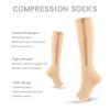 Zipper Compression Socks for Women&Men Toeless 20-30 mmHg Support Stockings Calf High Zippered Athletic (3/5 Pairs) view 4